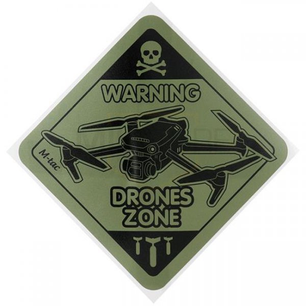 M-Tac Sticker Drones Zone Large - Ranger Green