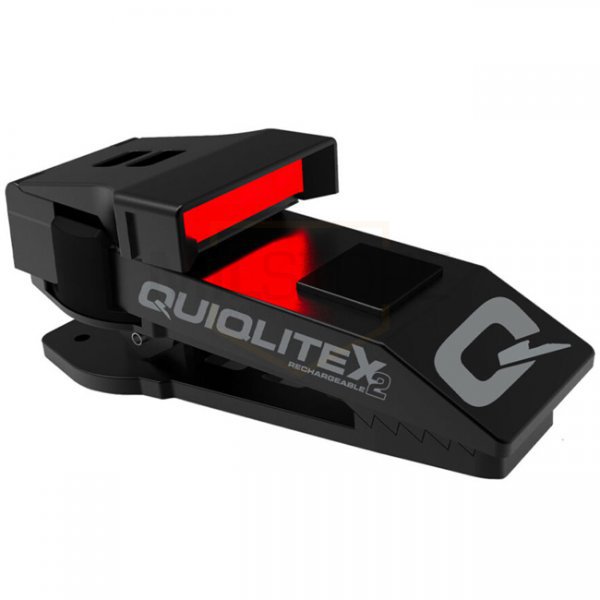 QuiqLite X2 USB Rechargeable Aluminum Housing - Red / White