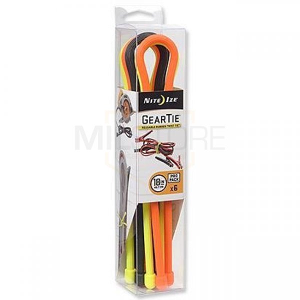 Nite Ize Gear Tie ProPack 18 - 6 Pack - Colored