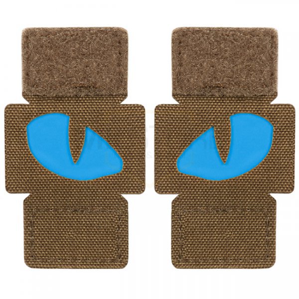 M-Tac Blue Tiger Eyes Laser Cut Patch - Coyote
