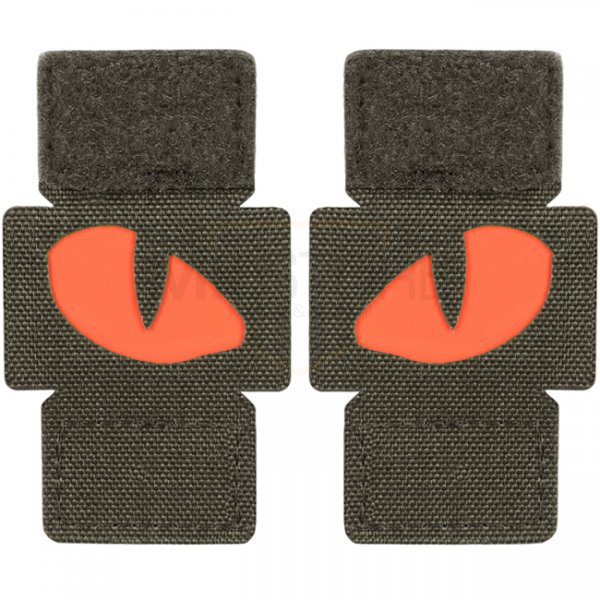M-Tac Red Tiger Eyes Laser Cut Patch - Ranger Green