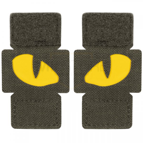 M-Tac Yellow Tiger Eyes Laser Cut Patch - Ranger Green