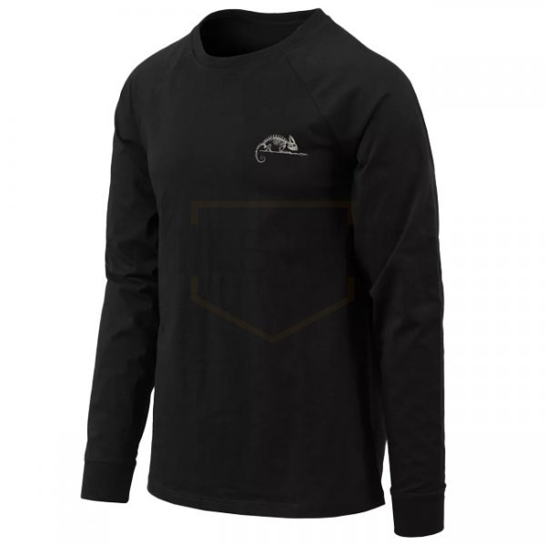 Helikon-Tex T-Shirt Long Sleeve Helikon-Tex Logo - Black - 2XL