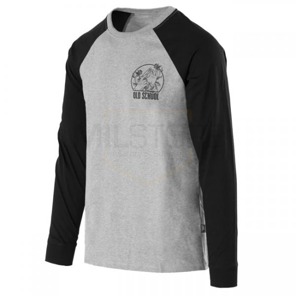 Helikon-Tex T-Shirt Long Sleeve Old School - Mid Grey Melange - M