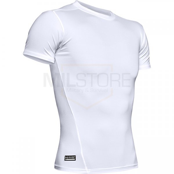 Under Armour Mens Tactical HeatGear Compression T-Shirt - White - L