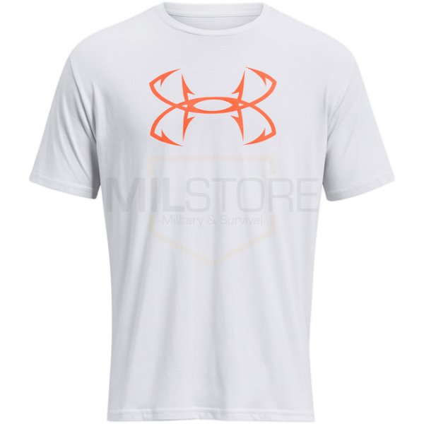 Under Armour Fish Hook Logo T-Shirt - Halo Grey / Fire - M