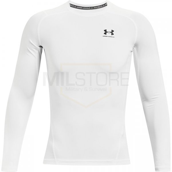 Under Armour Mens HeatGear Compression Long Sleeve - White - S