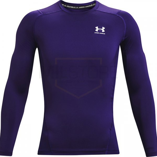 Under Armour Mens HeatGear Compression Long Sleeve - Purple - 3XL