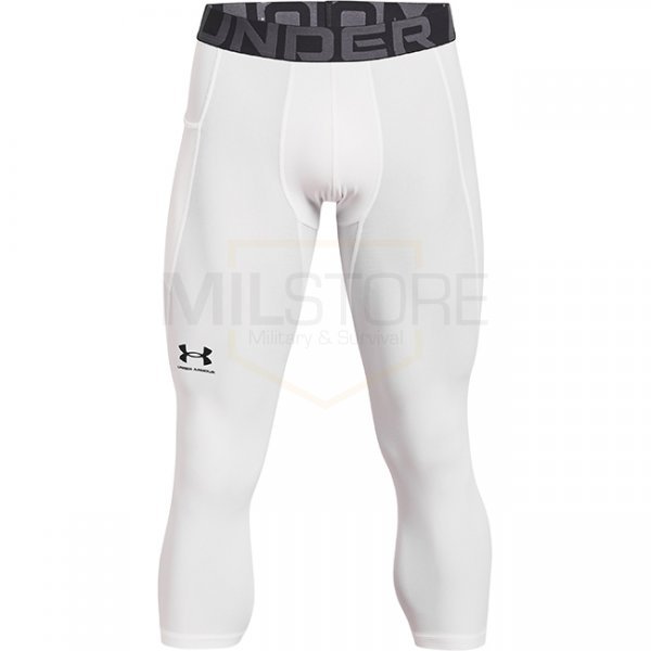 Under Armour Mens HeatGear Compression 3/4 Leggings - White - 2XL