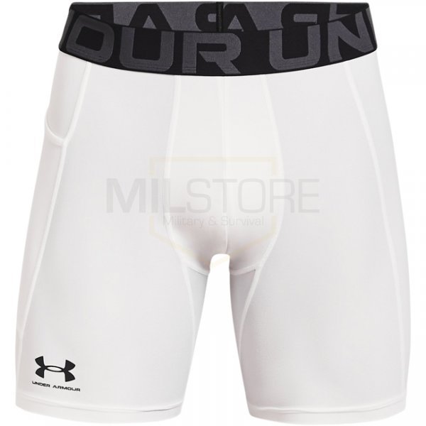 Under Armour Mens HeatGear Compression Shorts - White - 2XL