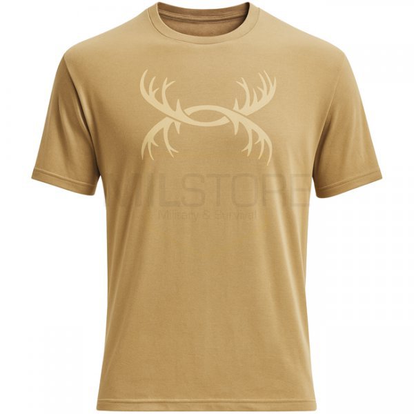 Under Armour Mens Antler Logo T-Shirt - Camel / Khaki Base - XL