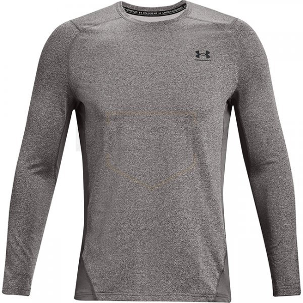 Under Armour Mens ColdGear Fitted Crew - Heather Grey - 2XL