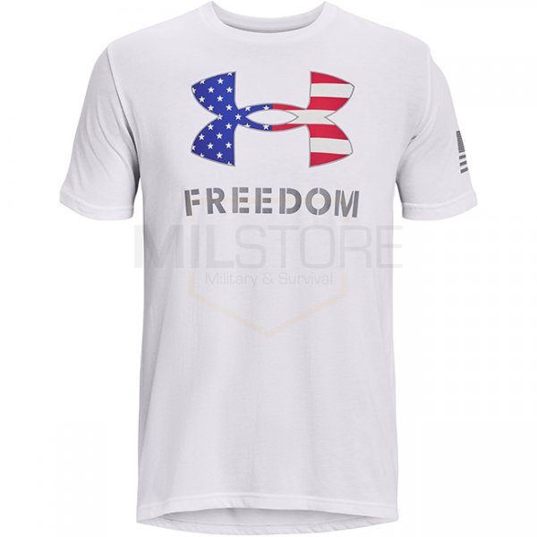 Under Armour Freedom Logo T-Shirt - White / Steel - XL