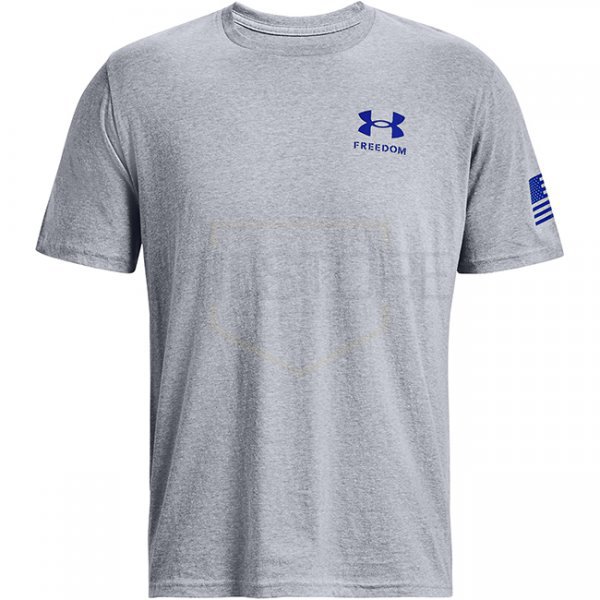 Under Armour Freedom Flag Gradient T-Shirt - Steel Light Heather - XL