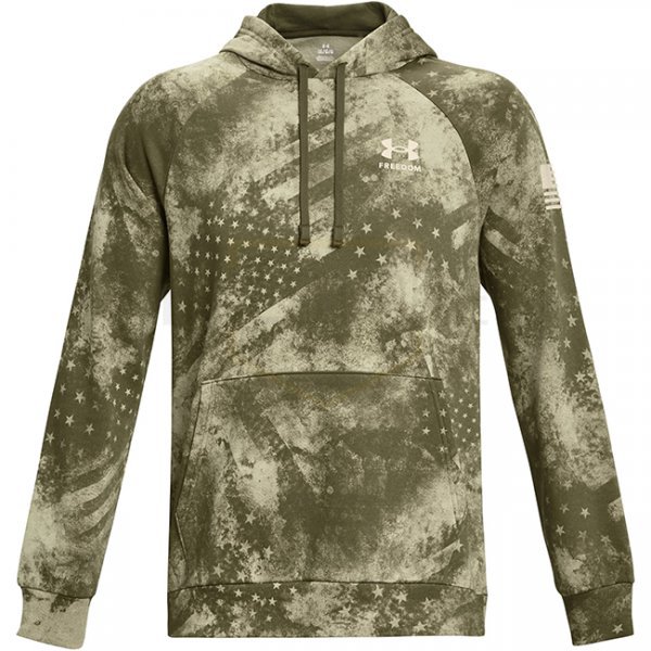 Under Armour Freedom Rival Fleece Amp Hoodie - Marine OD Green - L