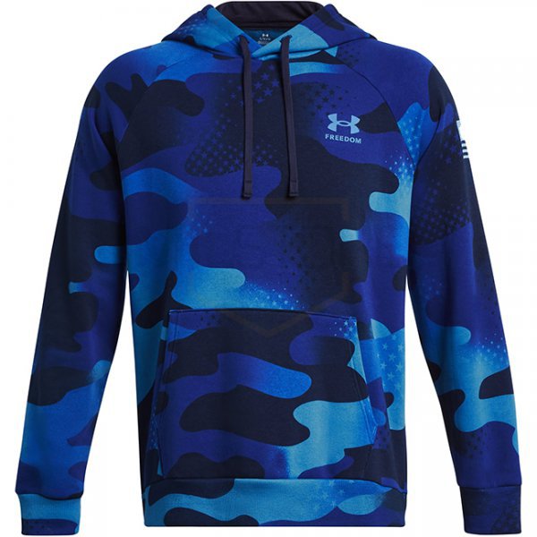 Under Armour Freedom Rival Fleece Amp Hoodie - Team Royal / Viral Blue - XL
