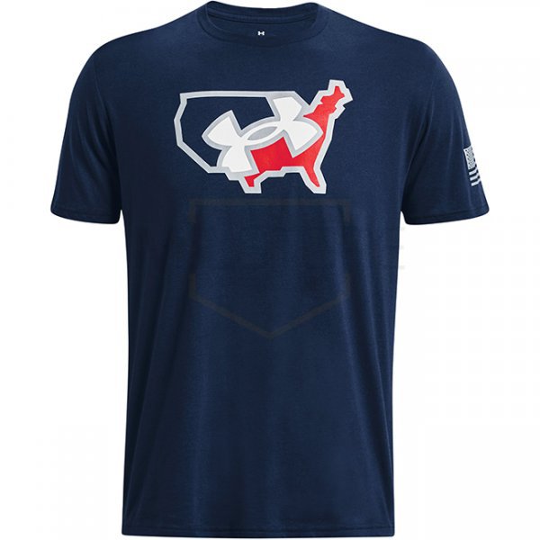 Under Armour Freedom Big Flag Logo Lockup T-Shirt - Academy - S