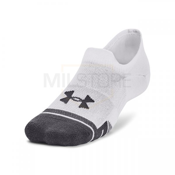 Under Armour Performance Tech 3-Pack Ultra Low Socks - White / White / Jet Grey - L