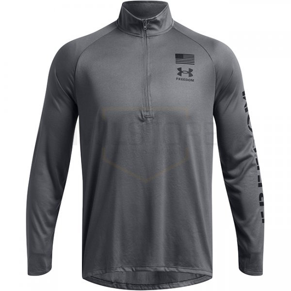 Under Armour Freedom Tech 1/2 Zip - Pitch Grey / Black - S