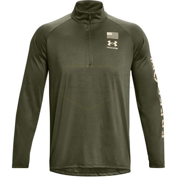 Under Armour Freedom Tech 1/2 Zip - Marine OD Green - 3XL