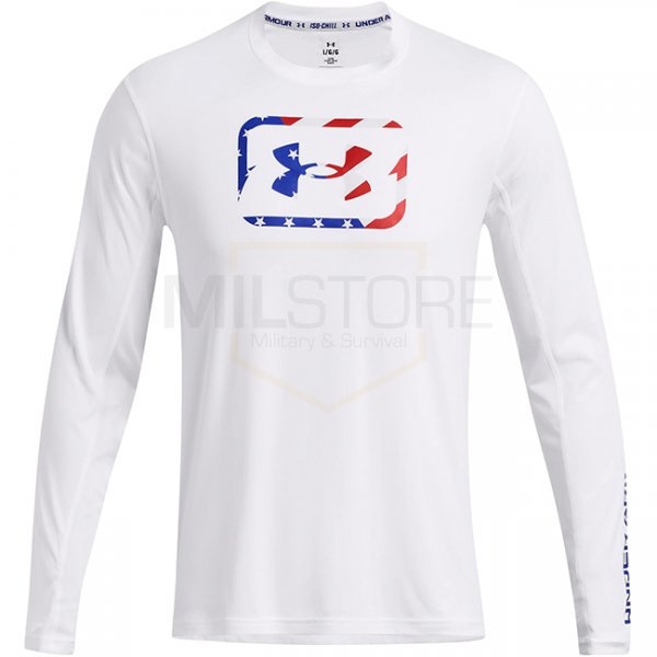 Under Armour Mens Fish Pro Freedom Long Sleeve - White - XL