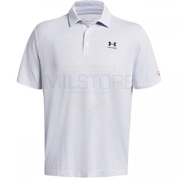Under Armour Playoff 3.0 Freedom Print Polo - White / Red - M