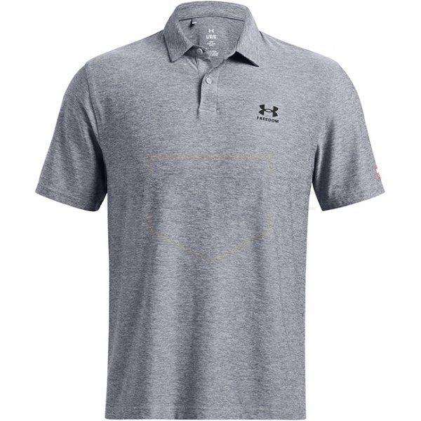 Under Armour Mens Tee To Green Freedom Polo - Steel / Black - 3XL
