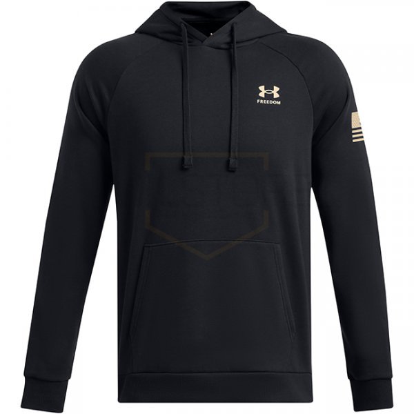 Under Armour Mens Freedom Flag Hoodie - Black / Desert Sand - M
