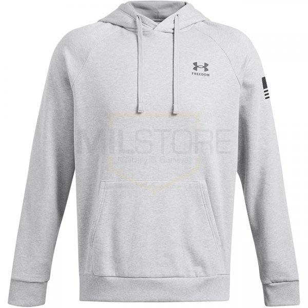 Under Armour Mens Freedom Flag Hoodie - Mod Grey Light Heather / Black - XL