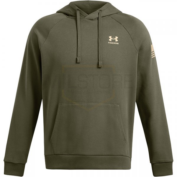 Under Armour Mens Freedom Flag Hoodie - Marine OD Green / Desert Sand - XL