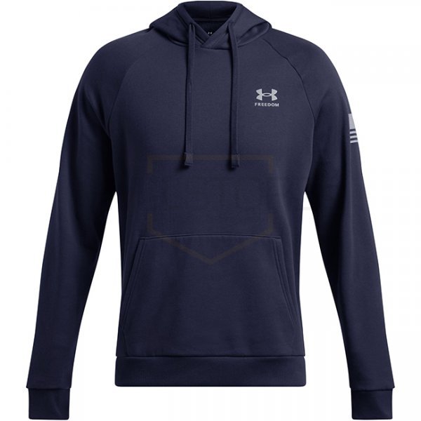 Under Armour Mens Freedom Flag Hoodie - Navy Blue / Steel - 3XL