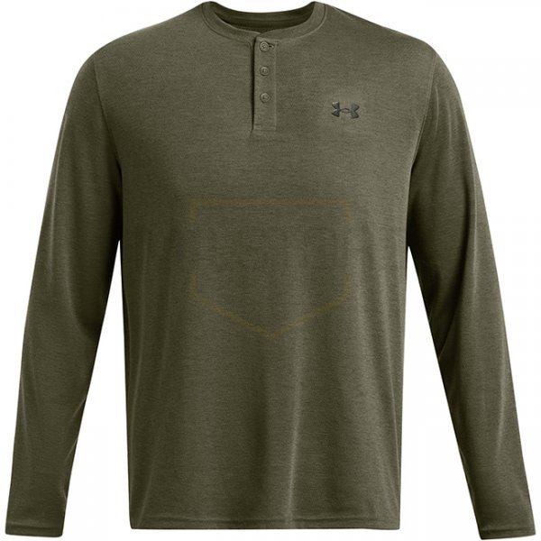 Under Armour Mens Expanse Henley - Marine OD Green / Baroque Green - M