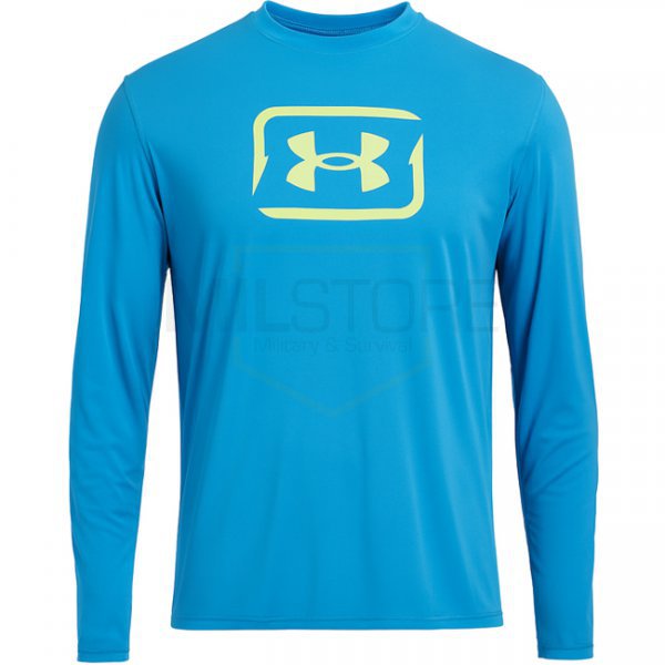 Under Armour Mens Fish Pro Chill Tackle Box Long Sleeve - Ether Blue / Sonic Yellow - L