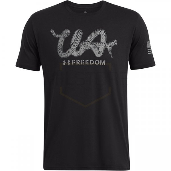 Under Armour Mens Freedom Military T-Shirt - Black / Titan Grey - 2XL