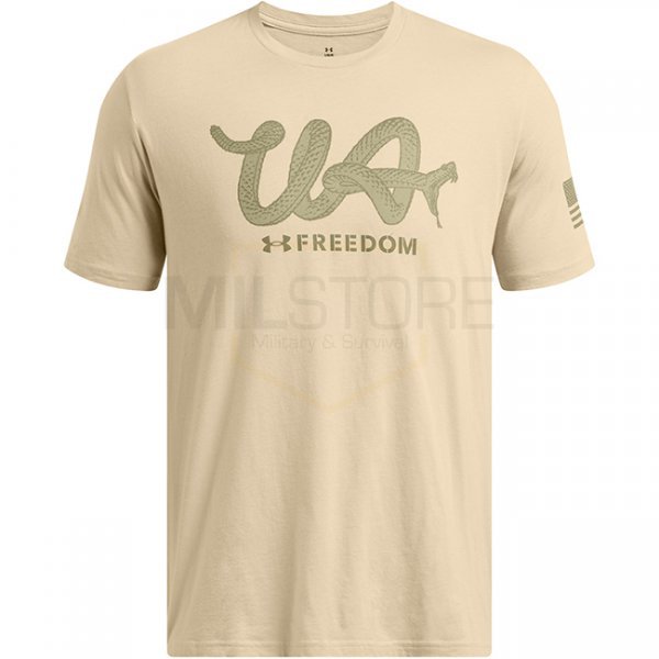 Under Armour Mens Freedom Military T-Shirt - Desert Sand / Olive - 2XL