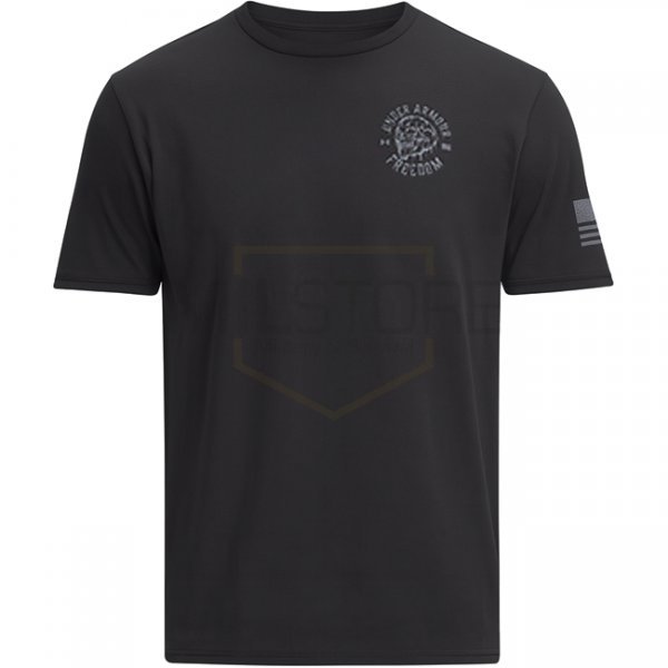 Under Armour Freedom Skull T-Shirt - Black / Steel - 2XL