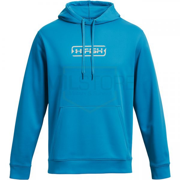 Under Armour Mens Fish Pro Terry Hoodie - Ether Blue / Halo Grey - S
