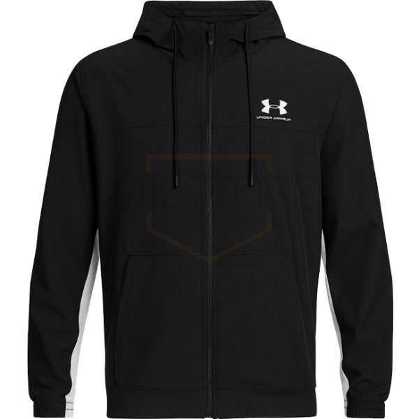 Under Armour Rival Woven Windbreaker - Black / White - 2XL