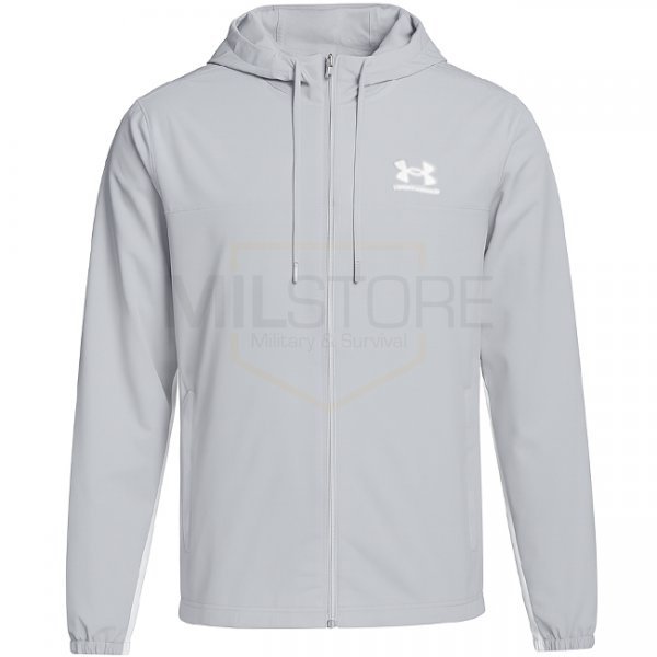 Under Armour Rival Woven Windbreaker - Mod Grey / Mod Grey / White - 2XL