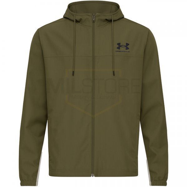 Under Armour Rival Woven Windbreaker - Marine OD Green / Black - 2XL
