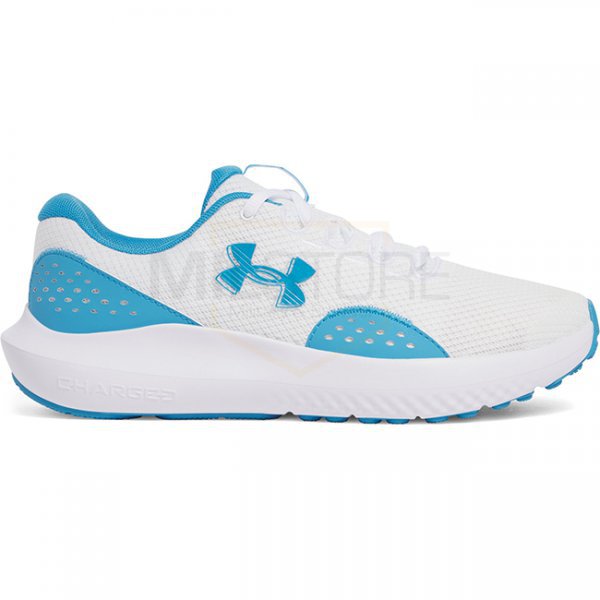 Under Armour Mens Surge 4 Running Shoes - White / Ether Blue - 8.5