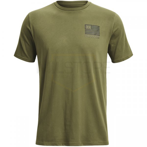 Under Armour Mens Freedom Left Chest T-Shirt - Marine OD Green / Baroque Green - L