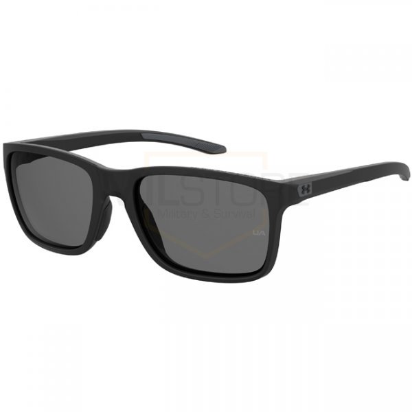 Under Armour Hustle Sunglasses - Matte Black - Grey Polarized