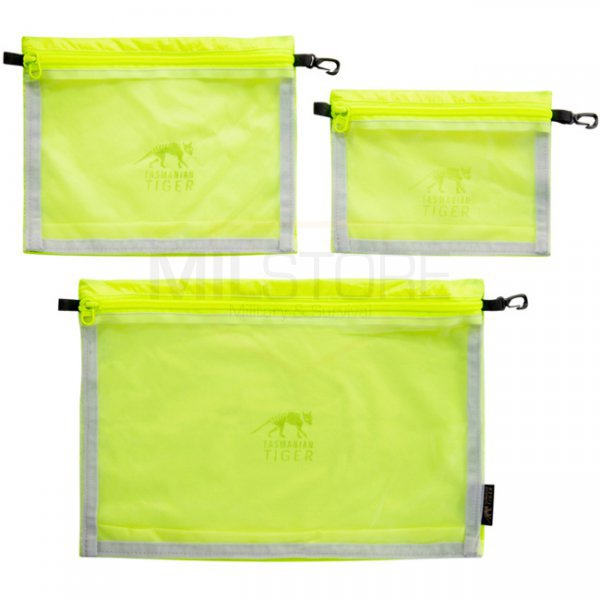 Tasmanian Tiger Mesh Pocket Set - Safety Yellow