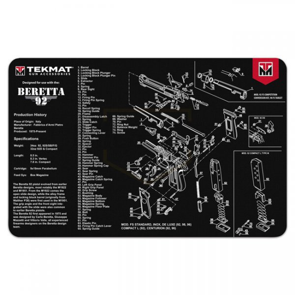 TekMat Cleaning & Repair Mat - Beretta 92