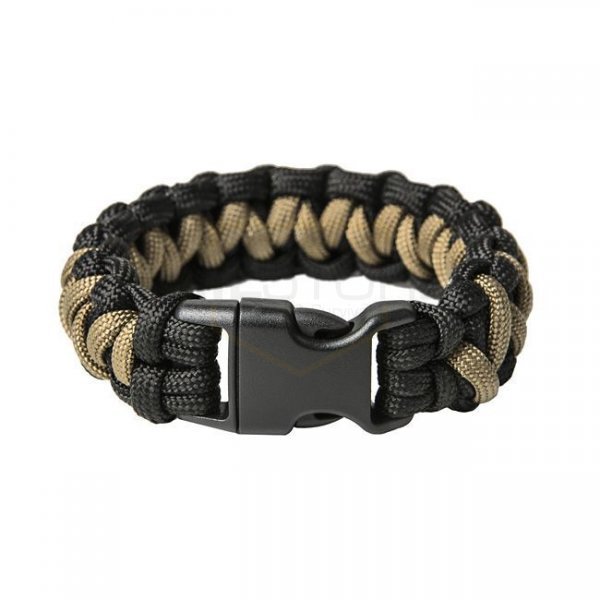 Pitchfork Paracord Bracelet Buckle - Black / Tan S