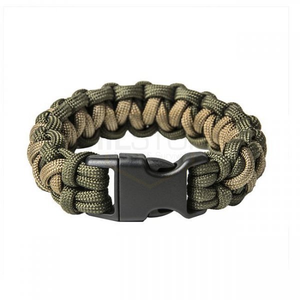 Pitchfork Paracord Bracelet Buckle - Olive / Tan L