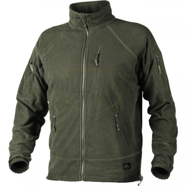 Helikon Alpha Tactical Grid Fleece Jacket - Olive - M