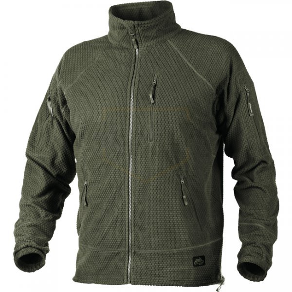 Helikon Alpha Tactical Grid Fleece Jacket - Olive - L