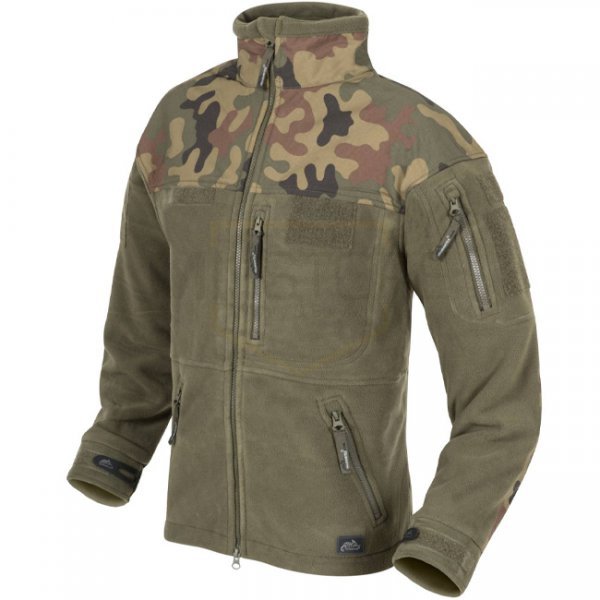 Helikon Polish Infantry Fleece Jacket - Olive Green / PL Woodland - XL